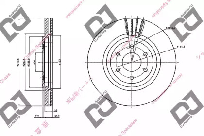 Тормозной диск DJ PARTS BD2085